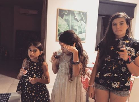 Huia Bennett with her two sisters.